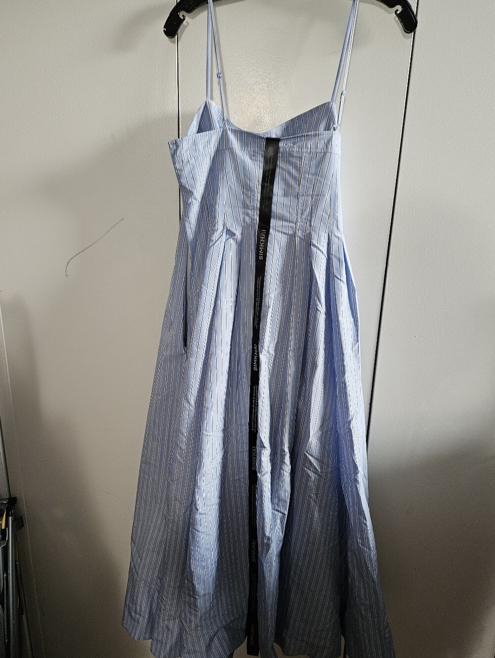 NWT Simkhai Kittiya Dress | Harbor Blue Stripe | Size 8 | $495 Retail - Picture 3 of 6